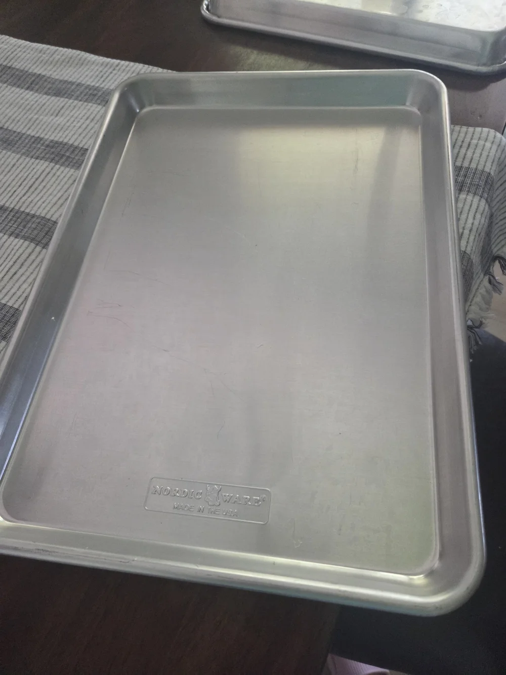 Nordic Ware Silver Aluminum Baking Sheet - Smooth Rimmed Pan